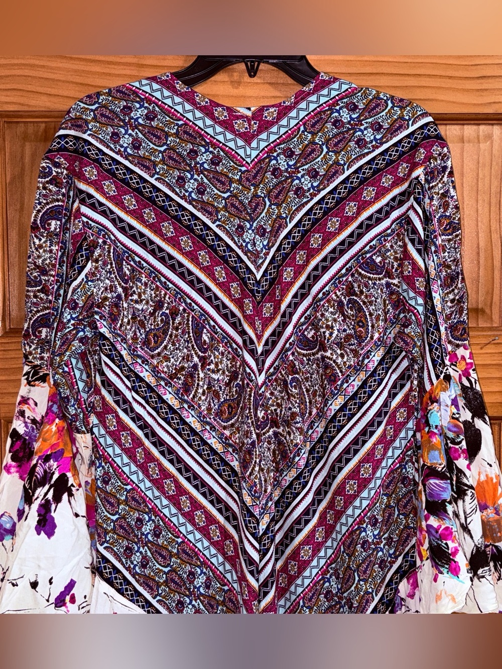 NWT Umgee “Full of Blooms” Kimono-Purple & Cream w/Multicolor Floral Accents-M - Picture 10 of 14